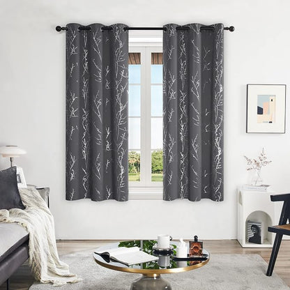 Deconovo Living Room Curtains 54 Inches Long, Thermal Insulated, Room Darkening - Image 2