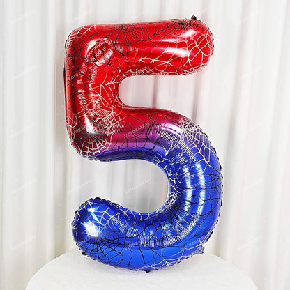 40 IN Red Blue Gradient Number 5 Balloon Large Digital 5 Foil Balloon | - Image 4
