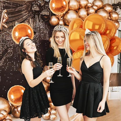 20PCS Orange Round Shaped Foil Balloons, 18 Inch Round Foil Balloon, Round - Image 7