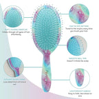 FRAMAR Purple Hair Brush Detangler, Detangling Hairbrush For Women, Wet Hair Brush For Girls, Hair Detangler Brush, Wet Hairbrush, Hairbrushes, Girls Hairbrush Detangler, Reduces Frizz – Tie Dye