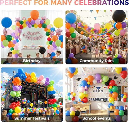 LOVESTOWN 18 Inch Large Rainbow Balloons, Birthday Wedding Baby Shower - Image 5