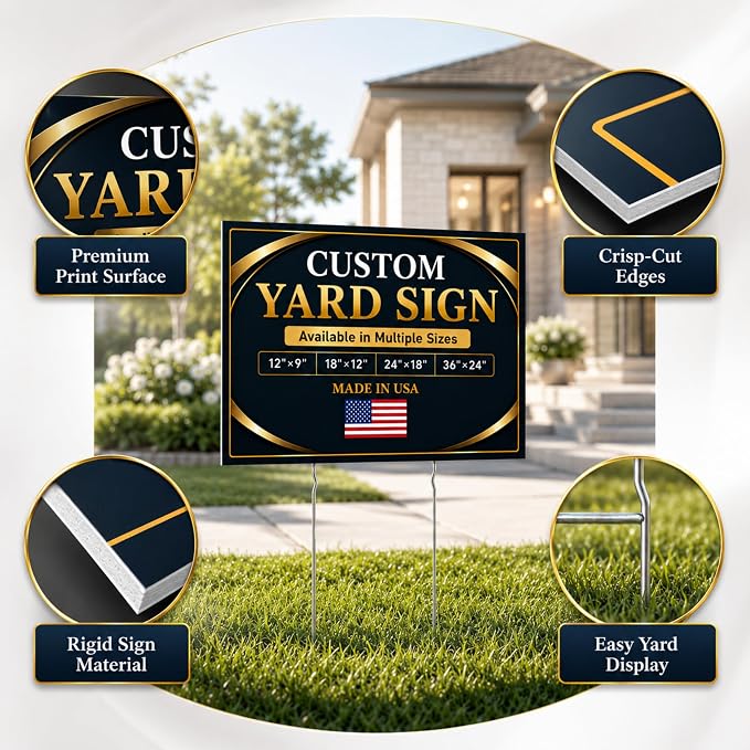 Custom Signs Outdoor by BCB Print 24x18, Personalized Signs, Printed in USA | - Image 5