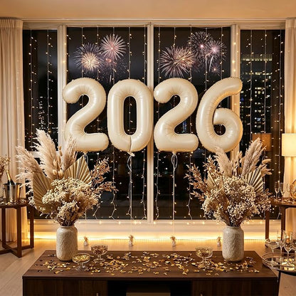 CARGEN 40 Inch Creamy White Number 6 Balloon Boho Neutral Party Decoration | - Image 8