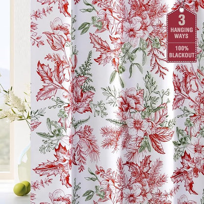 H.VERSAILTEX Christmas 100% Blackout Curtain Thermal Insulated Bedroom Curtains by HVERSAILTEX