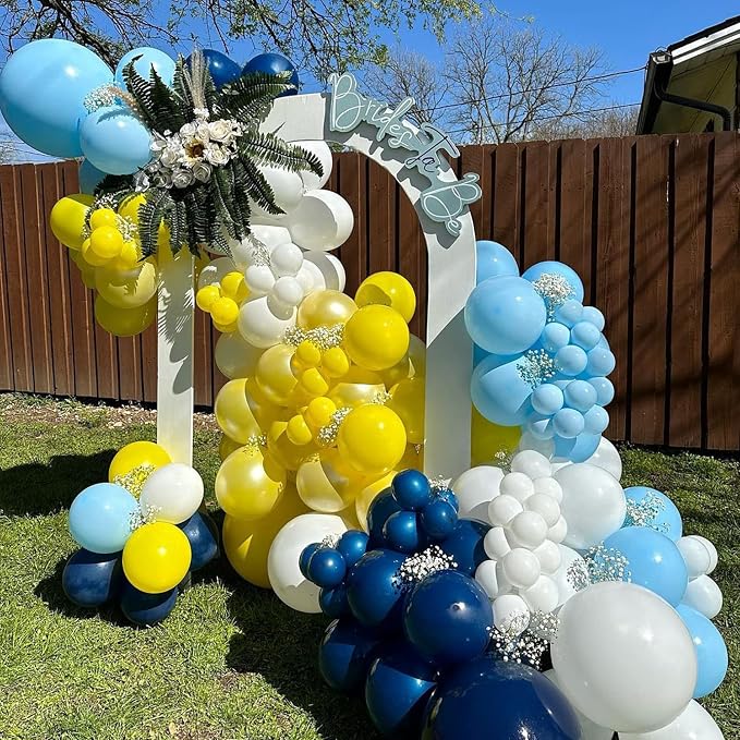 FOTIOMRG 110pcs Light Blue Balloon Garland Arch Kit, 18 12 10 5 inch Light Blue - Image 4