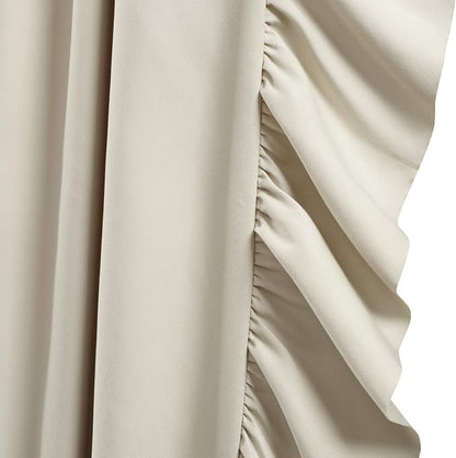 Lush Decor Reyna Ruffle Window Curtain Panel Set, Wheat - Image 4