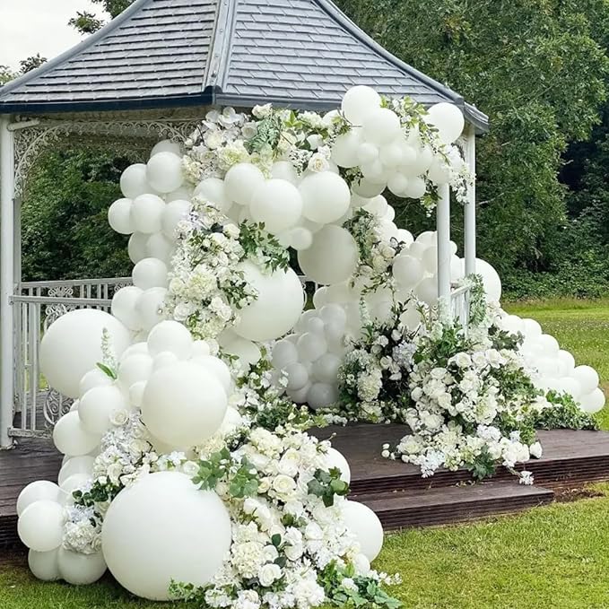White Balloon Arch Kit 111Pcs 18 12 5 Inch Latex Party Balloons Garland - Image 6