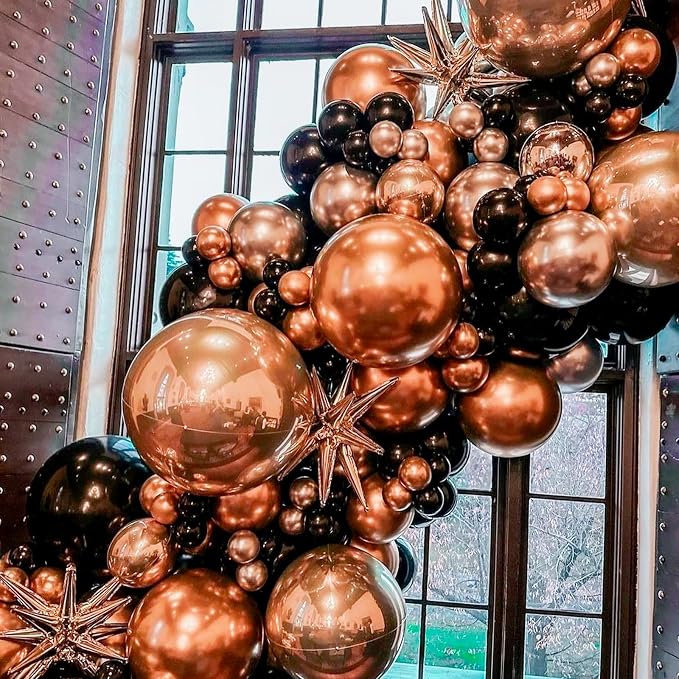 PartyWoo Copper Chrome Balloons 50pcs Metallic Brown Bronze Color | 12 Inch - Image 7