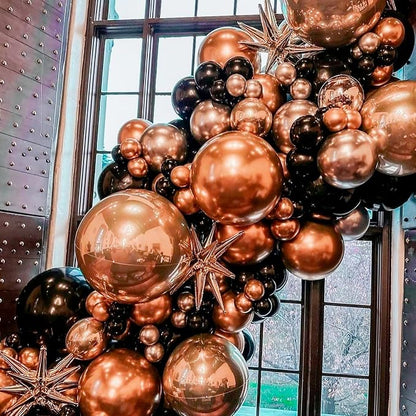 PartyWoo Copper Chrome Balloons 50pcs Metallic Brown Bronze Color | 12 Inch - Image 7