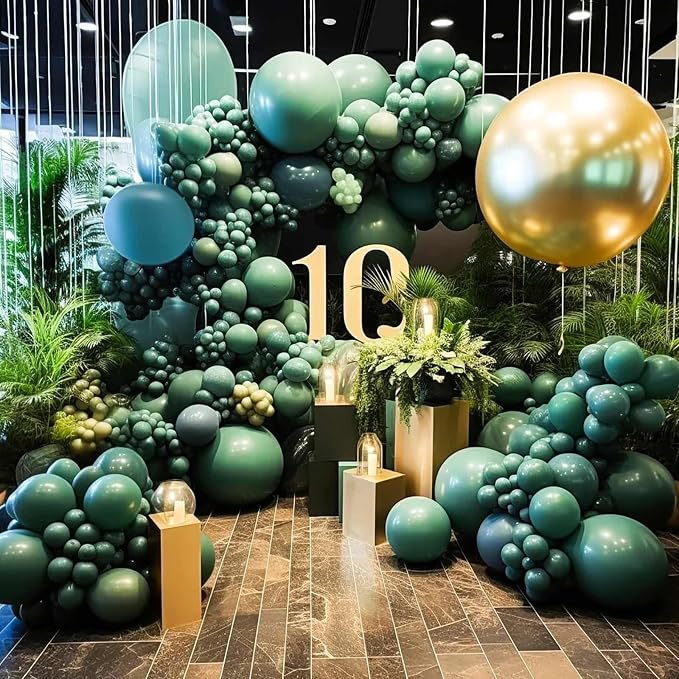 12 Inch Dark Green Balloons, Baby Shower, Graduate Party Decorations - Image 6
