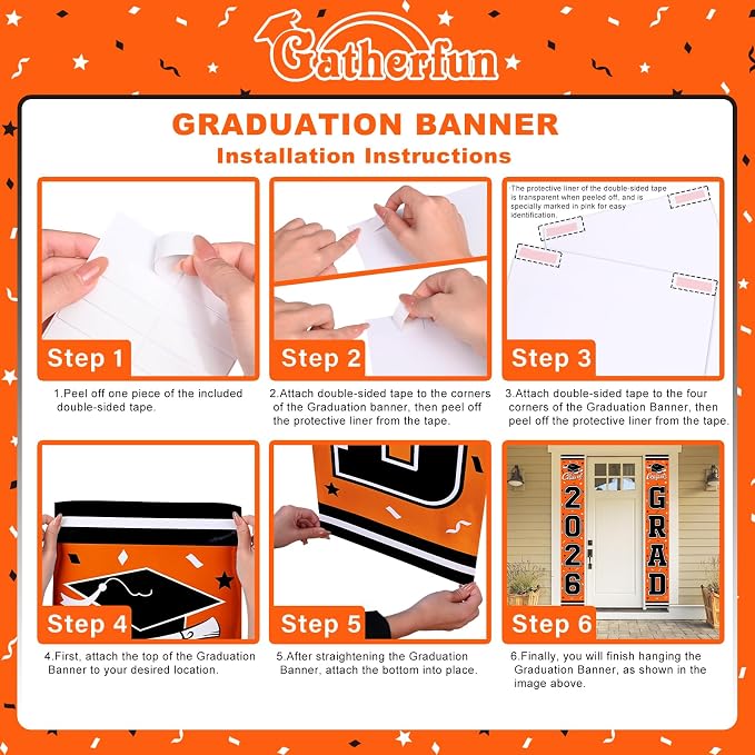 2026 Graduation Decorations, Congrats Grad Banner Backdrop - Image 3