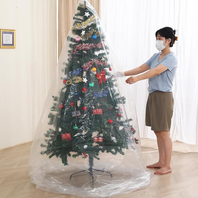 Christmas Tree Disposal Bag, Jumbo Heavy Duty Plastic Xmas Tree Removal Bag - Image 4