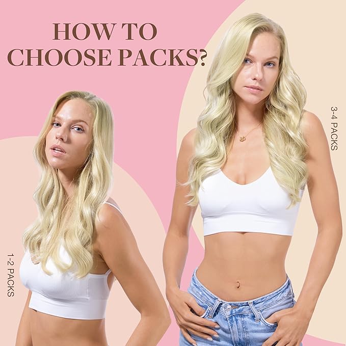 GOO GOO Tape in Hair Extensions Human Hair, 1000 Pure Platinum Blonde, 22inch 50g 20pcs, Skin Weft Seamless Invisible, Silky Straight with Thick Ends, Remy Human Hair