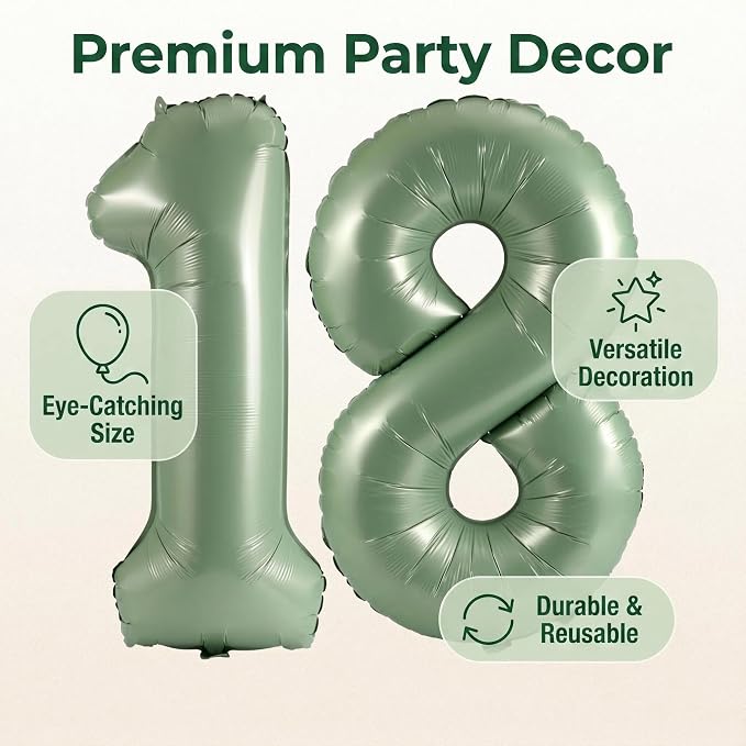 YPSelected 32 Inch Large Foil Helium Number Balloon Birthday Wedding Party 0-9 - Image 5