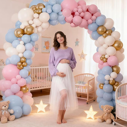Gender Reveal Balloon Arch Kit, Metallic Gold，Sand, Bachelorette, Baby Shower - Image 5