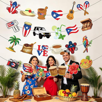 Puerto Rico Party Decorations Banner Garland, Puerto Rican Birthday Decorations - Image 5