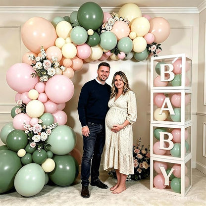 Pink and Green Balloon Arch Kit, Baby Boxes, Baby Shower Decorations Girl | - Image 5