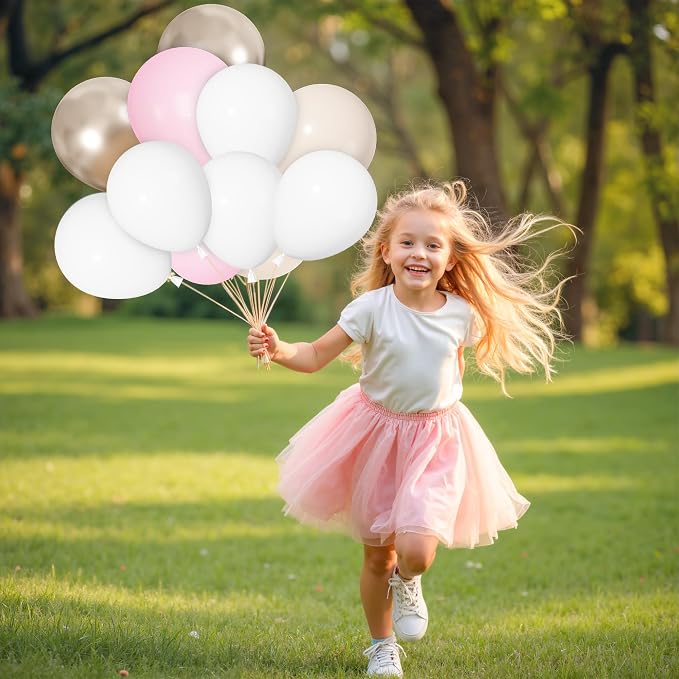 164Pcs White Balloons Different Sizes 18" 12" 10" 5" - Image 4