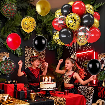 Red Black Cheetah Balloons - Image 8