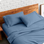 Bare Home Microfiber Pillow Cases - King Size Set of 2 - Cooling Pillowcases - Double Brushed - Coronet Blue Pillowcases 2 Pack - Easy Care (King Pillowcase Set of 2, Coronet Blue)