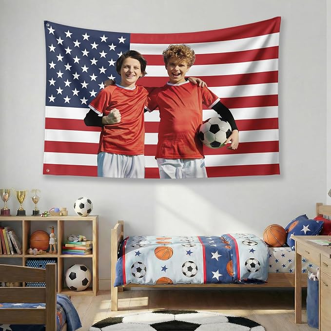 Custom American US Flag with Picture, Personalized Funny Flags with Face Image - Image 7