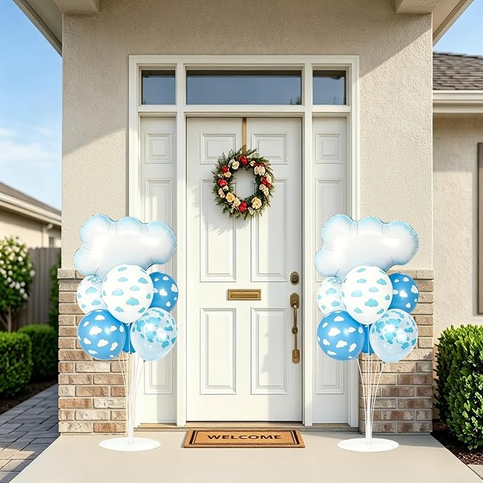 Cloud Party Balloons Stand Kit 2 Sets, Balloon Centerpieces - Image 9