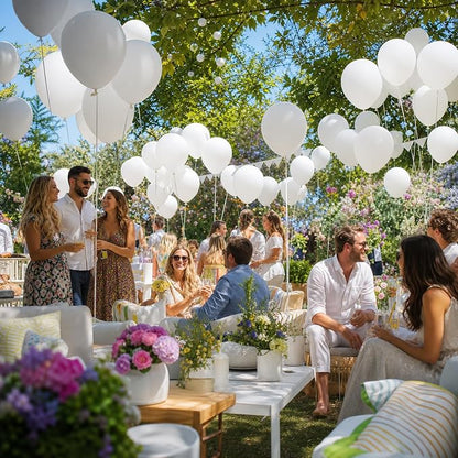 White Latex Balloons - Image 6