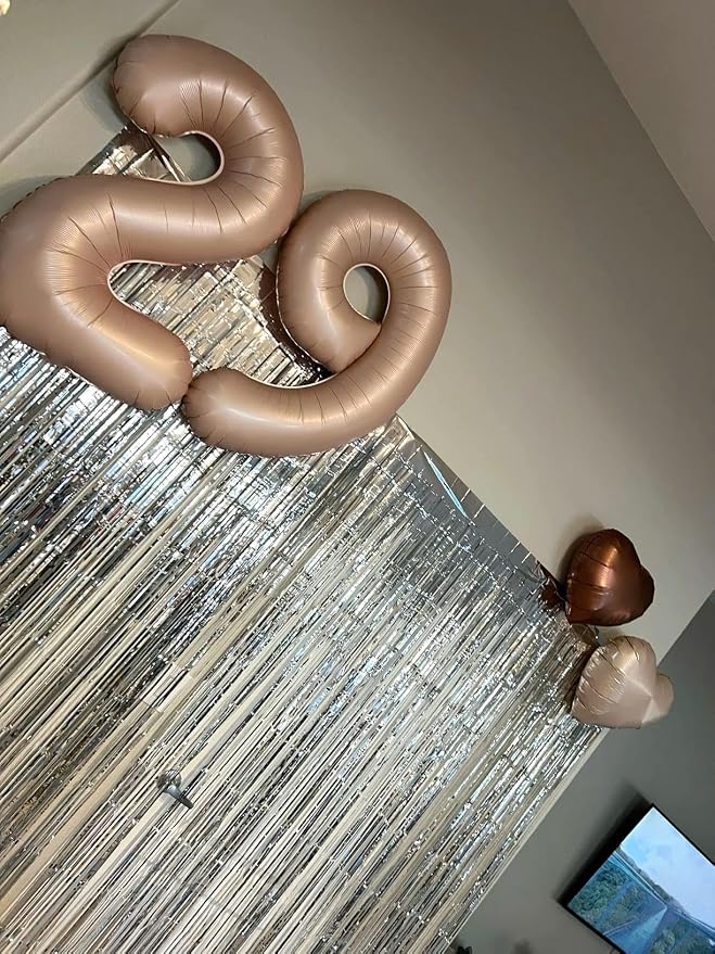Light Brown Number 9 Balloon 40 inch, Light Brown Birthday Party Decorations | - Image 5