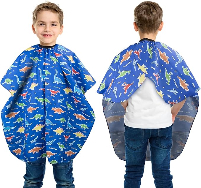 Himart Hair Cutting Barber Cape Professional Haircut Salon Cape for Men Women (Blue Dinosaur)