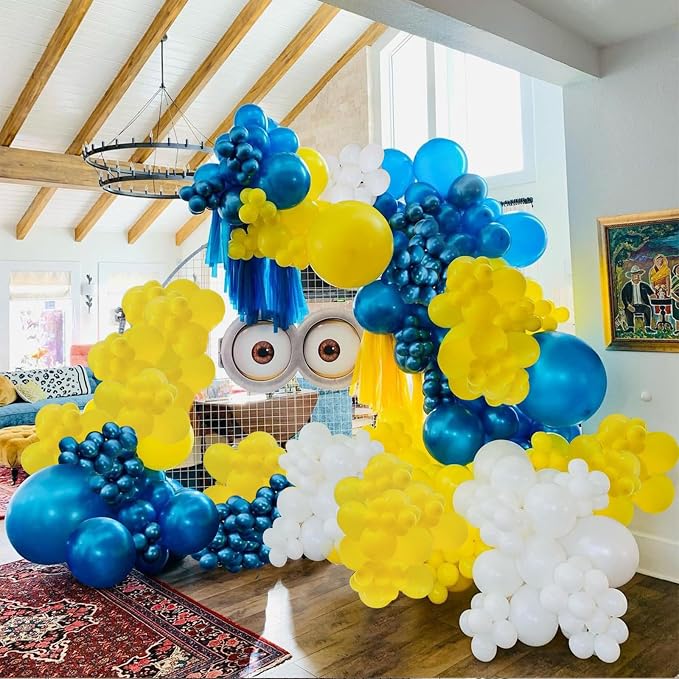 Yellow Blue Clear Balloon - Image 4