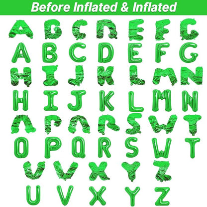 LIOZEOKUN Letter Balloons 16 Inch Alphabet A-Z Mylar Foil Balloons 2 Set - Image 3