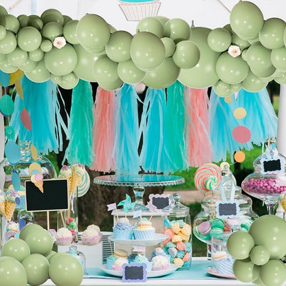 104pcs Sage Green Balloon Garland Arch Kit Different Sizes 18/12/10/5 Inch | - Image 5