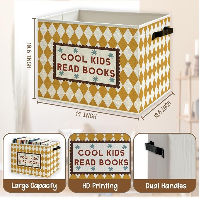 Book Classroom Kids Foldable Storage Bins Box - Image 5