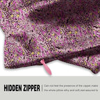 Mulberry Silk Pillowcase for Hair and Skin Standard Size Leopard Print Silk Pillow Cases with Zipper Soft Breathable Smooth Cooling Silk Pillow Covers for Sleeping (Pink Paint,20"X 26",1Pcs)
