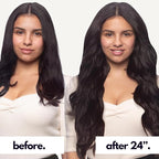 Irresistible Me Real Human Hair Extensions Clip Ins – 100% Human Hair Clip In Extensions for Length & Volume – Invisible Extension – Heat Resistant & Dyeable – Natural Black, 14 Inches