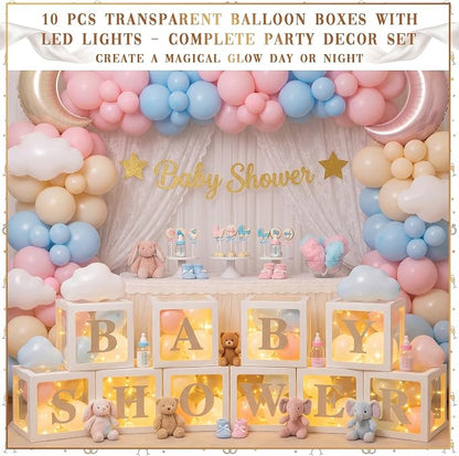 Jetec 10 Pcs Clear Balloon Boxes - Image 2