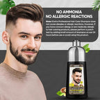 Light Brown Hair Color Shampoo for Men – 5 in 1 Hair Dye Shampoo for Grey Hair - Instant Hair Dye with 100% Color Accuracy with Natural Ingredients - Ammonia Free - 500ml