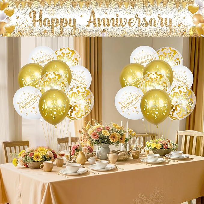 Happy Anniversary Decorations Banner - Image 2