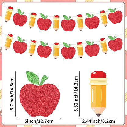 2 Pcs Pencil Apple Banner Garland - Image 2