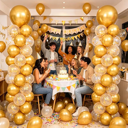 Balloon Column Stand Kit, Balloon Column Gold - Image 3