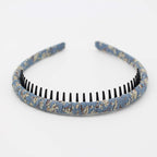 Fashion floral teeth Headbands comb Hair Accessories Non-slip Hair bands Soft Comfy Hair Hoop for Women/Girl(4 color)