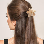 Sunolga 8PCS Hair Clips for Women, Flower Claw Clips for Thick Hair, Non-Slip Hair Accessories - 4 Styles, Neutral Colors Hair Clips and Variety Pack, Ideal for Girls