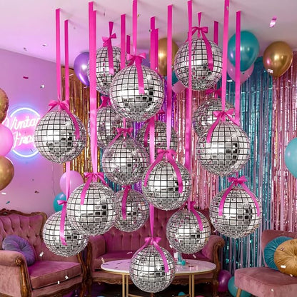 Jenaai 30 Set Round Foil Balloons Bulk 22 Inch 4d Metallic Giant Balloons Set - Image 8