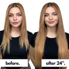 Irresistible Me Real Human Hair Extensions Clip Ins – 100% Human Hair Clip In Extensions for Length & Volume – Invisible Extension – Heat Resistant & Dyeable – Strawberry Blonde, 24 Inches