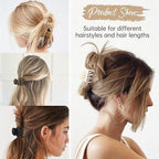 DEEKA Hair Clips Small Claw Clips 8 Pack Double Row Teeth Clips for Thin Hair 1.6" Matte Hair Accessories for Women and Girls