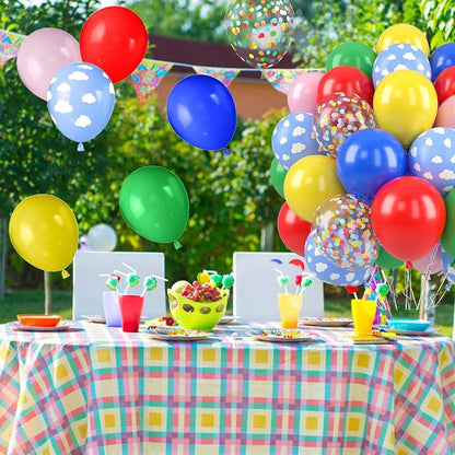 Red Yellow Blue Pink Balloons, for Birthday Baby Shower Colorful Theme Circus - Image 7