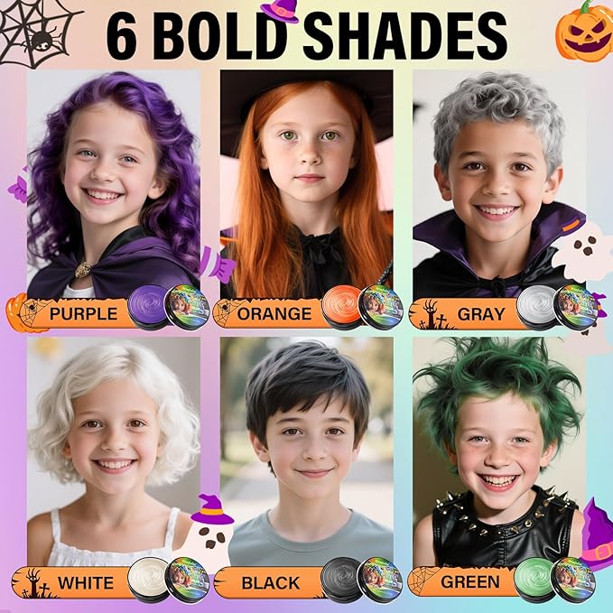 Green Hair Wax, Temporary Hair Color Wax, Nourishing & Washable Hair Color for Kids, Women and Men 2.12 Oz.