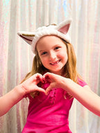 LUV HER Kids Hair Brush & Spa Headband Set for Girls - with Gabby's Dollhouse characther Cakey - Fun Grooming Kit for Detangling, Styling & Skincare - Soft & Stretchy One Size, Ages 3+