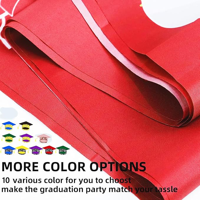 Graduation Decorations 2026 Banner Porch Sign Red Black - Image 4