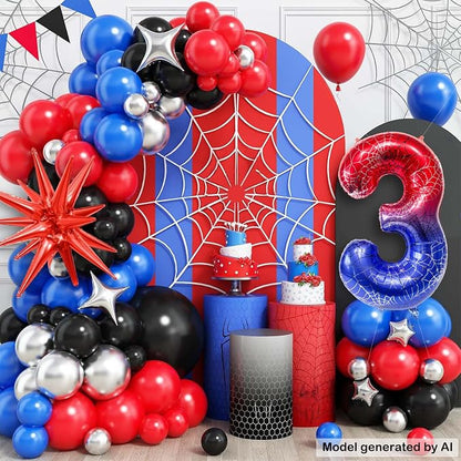 40 Inch Spider Number 3 Foil Balloons - Image 5